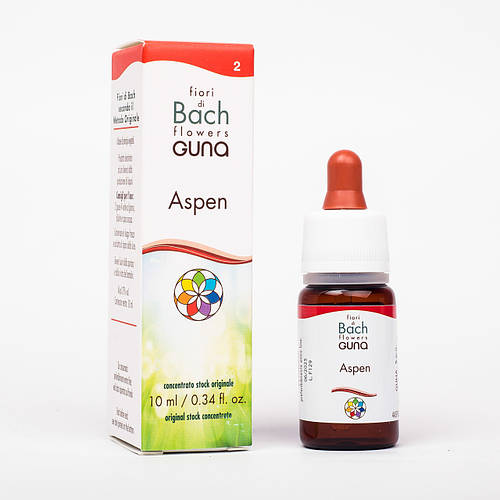 Капли Баха №2 Aspen (Осина). GUNA. Капли, 10 мл. При страхе и ...