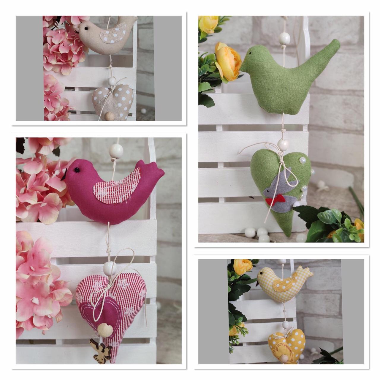 Пташки великодні ручної роботи, h 9,5 см х 11 см, фото 1