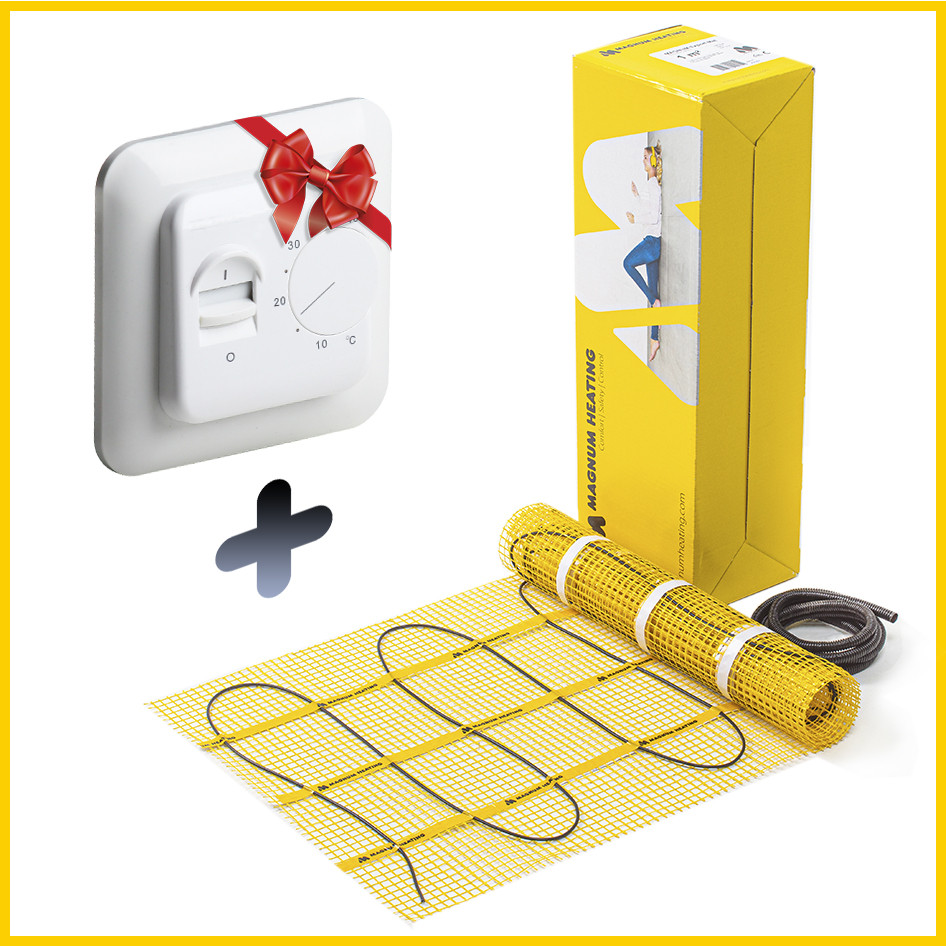 1 м² Мат нагрівальний Magnum 150 Вт / двожильний під плитку (Магнум, Нідерланди), фото 1
