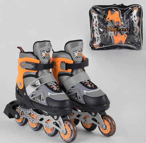 Дитячі ролики 3285-L Best Roller р.38-42, колеса PU, світло переднього колеса, d коліс 7 см роликові ковзани