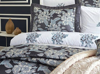Постільний набір Cotton Box PLATINIUM DELMA gri євро - 4 наволочки, 260*270, фото 3