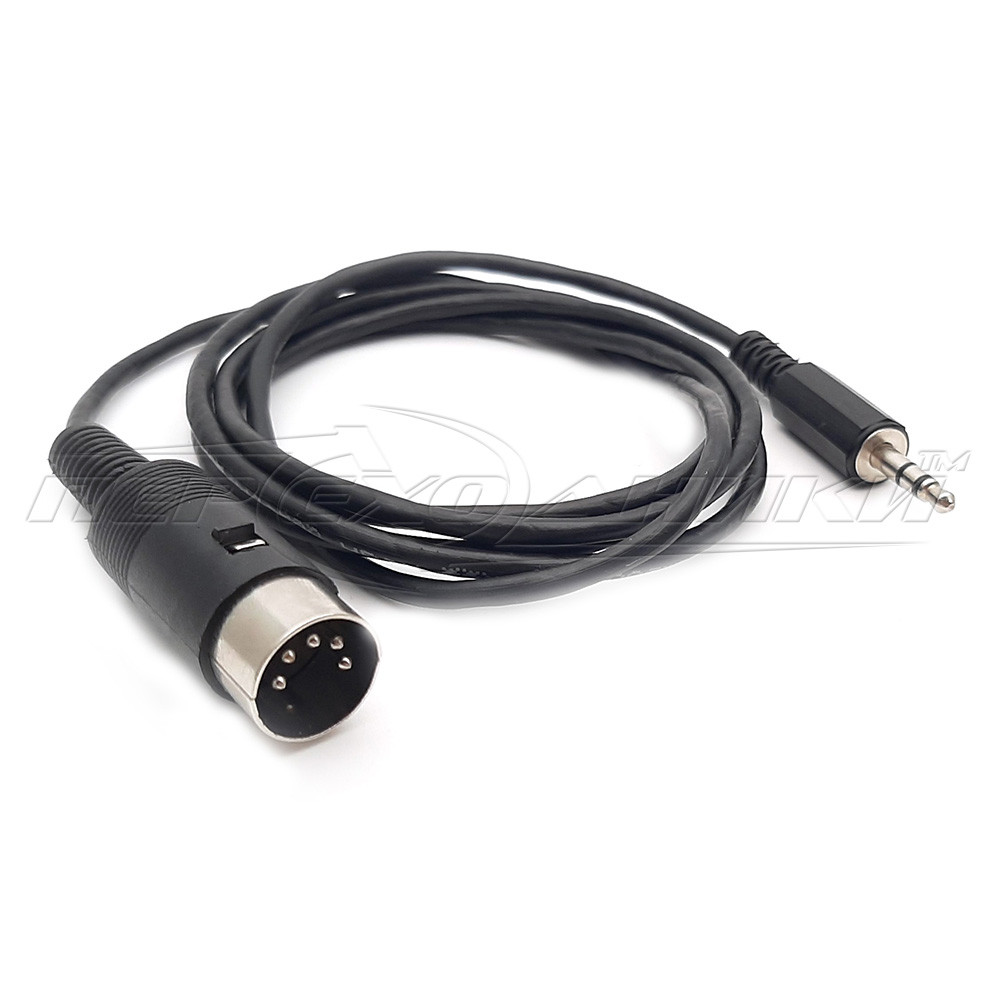 Кабель 5 pin DIN to jack 3.5 mm, у екрані, 1.3 м