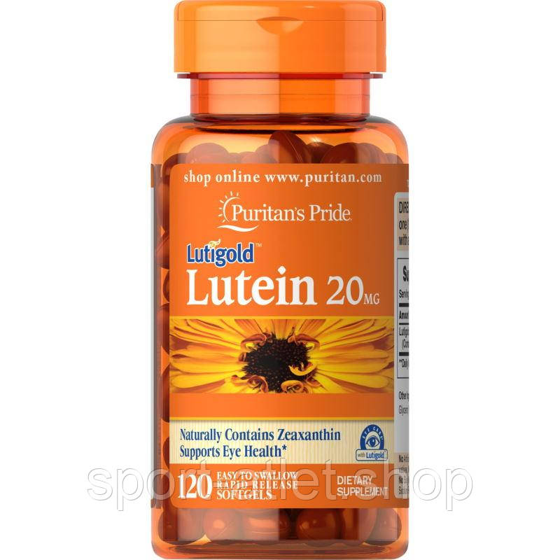 Натуральна добавка Puritan's Pride Lutein 20 mg with Zeaxanthin, 120 капсул