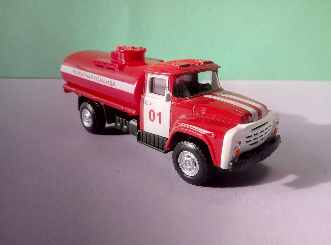 Игрушка пожарная цистерна ЗиЛ 130 с металлической кабиной инерционный - фото 6 - id-p1348730836