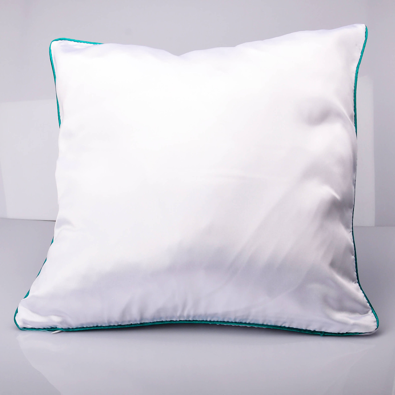 Подушка 35*35 з кольоровим кантом Зелений