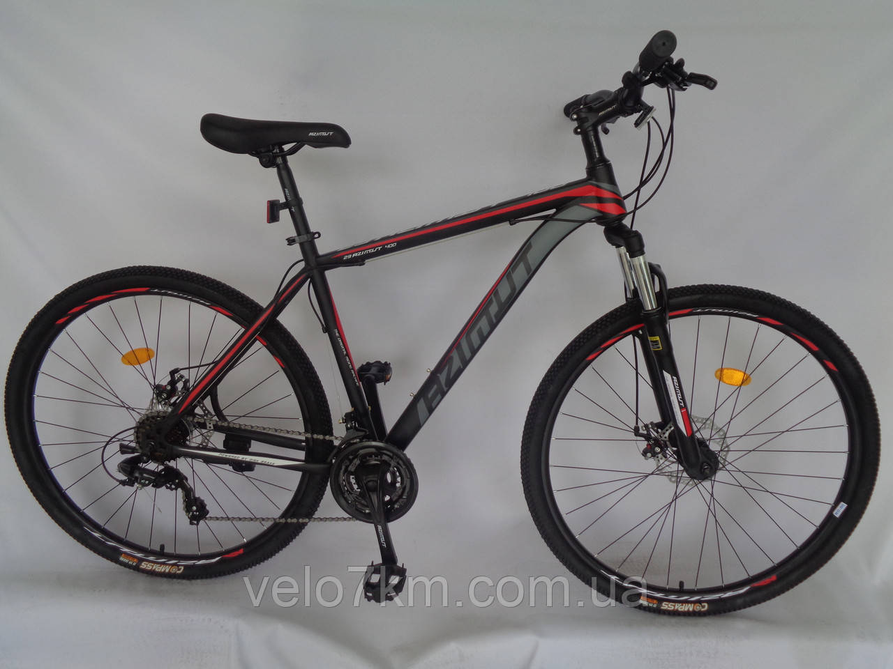 Гірський швидкісний велосипед Azimut Spark 29" /19 рама чорно-синій + 2 ПОДАРУНКА!!!