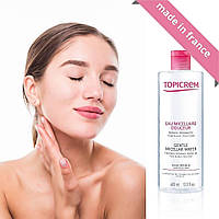 Мицеллярная вода Topicrem для снятия макияжа, Topicrem Gentle Micellar Water Face & Eyes 400мл Топикрем
