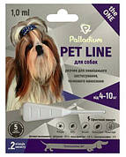 Пет Лайн Pet Line the one Palladium краплі від бліх, кліщів і глистів для собак вагою від 4 до 10 кг, 1 піпетка