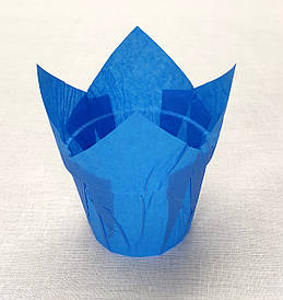 Форма для випічки "Тюльпан блакитний з бортиком 5 *8 см