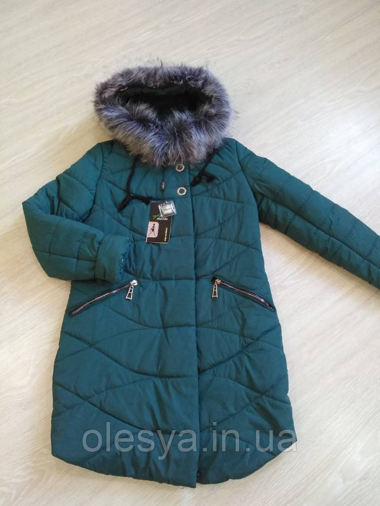 Зимняя женская удлиненная куртка пальто Helena на силиконе Размеры 50 - фото 2 - id-p586288137