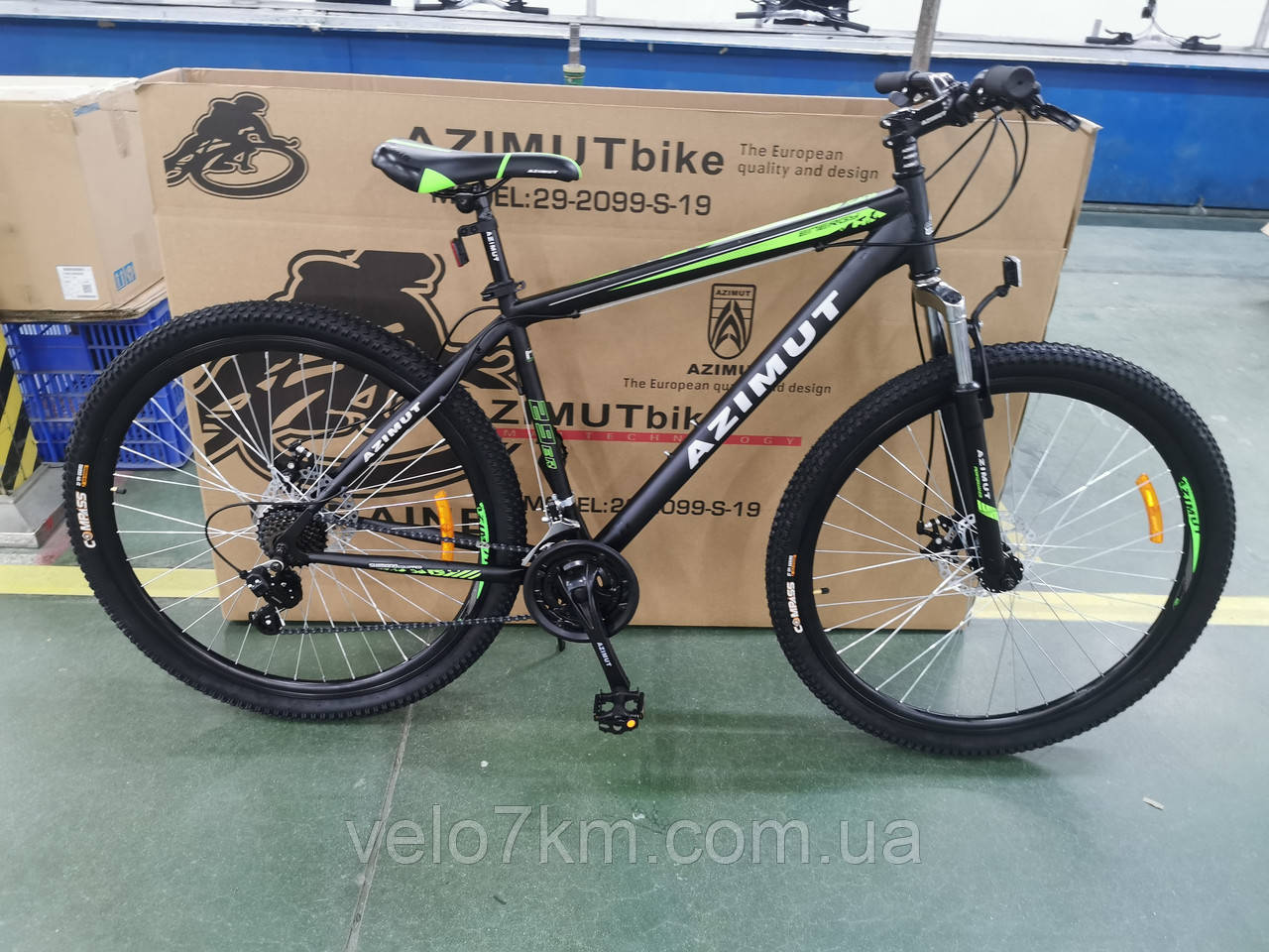 Гірський швидкісний велосипед Azimut Energy 29" GD (21 рама) Обладнання Shimano, Подвійні посилені обід кольору