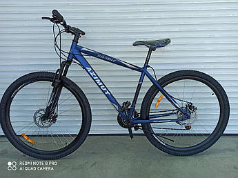 Гірський сталевий велосипед Azimut Spark 29"D 21" рама,напів-автомат,усил.колеса, зібраний в коробці, синій