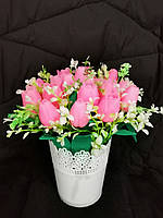 Яскравий букет, ніжних рожевих тюльпанів із мила.