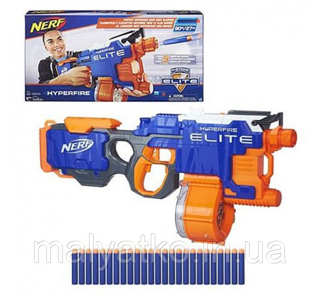 Бластер Хайперфайр Hasbro Nerf N-Strike Elite HyperFire Blaster