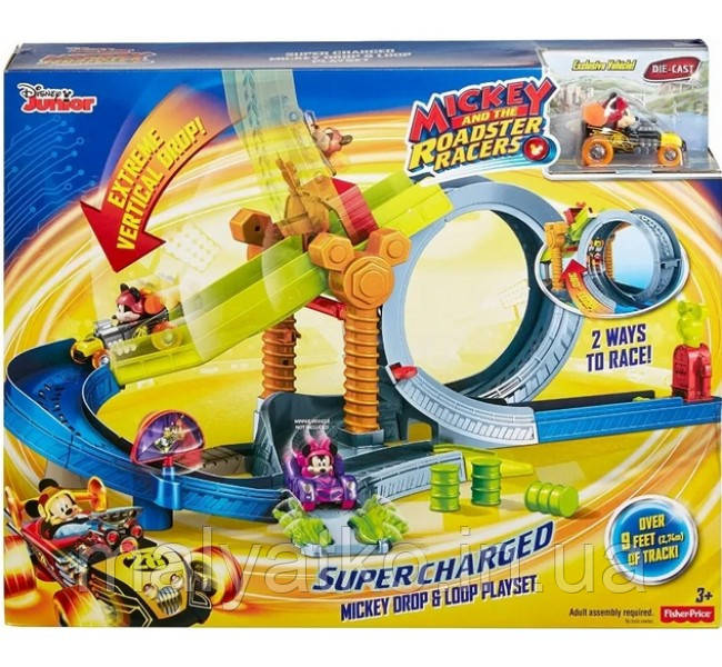 Трек Фішер прайс гонки Міккі Маус Fisher Price Disney Mickey and the Roadster Racers, фото 1