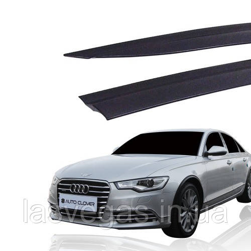 Дефлектори вікон (вітровики) Audi A6 (C7) 2011-2022  (6шт./Autoclover/Корея)