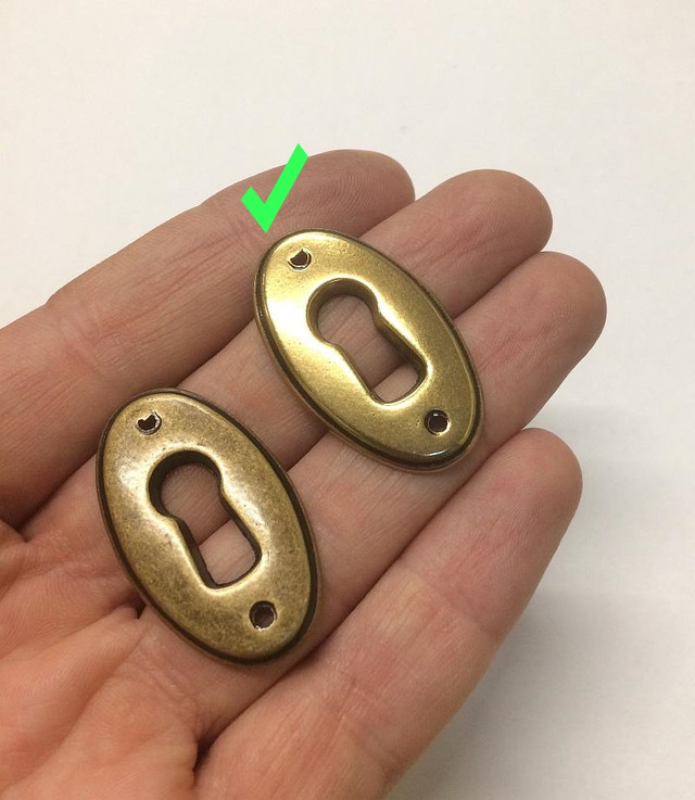 Латунная накладка на скважину замка