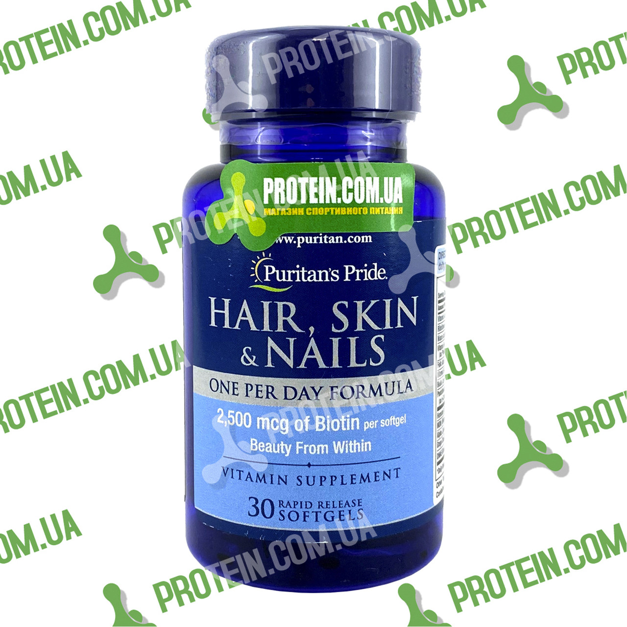 Вітаміни для Волосся Puritans Pride Hair Skin Nails One Per Day Formula 2500 mcg of Biotin 30 капс