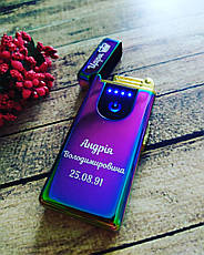Запальничка "Свічка" з вашої гравіруванням!Дворежимна Електро + Газ, фото 2