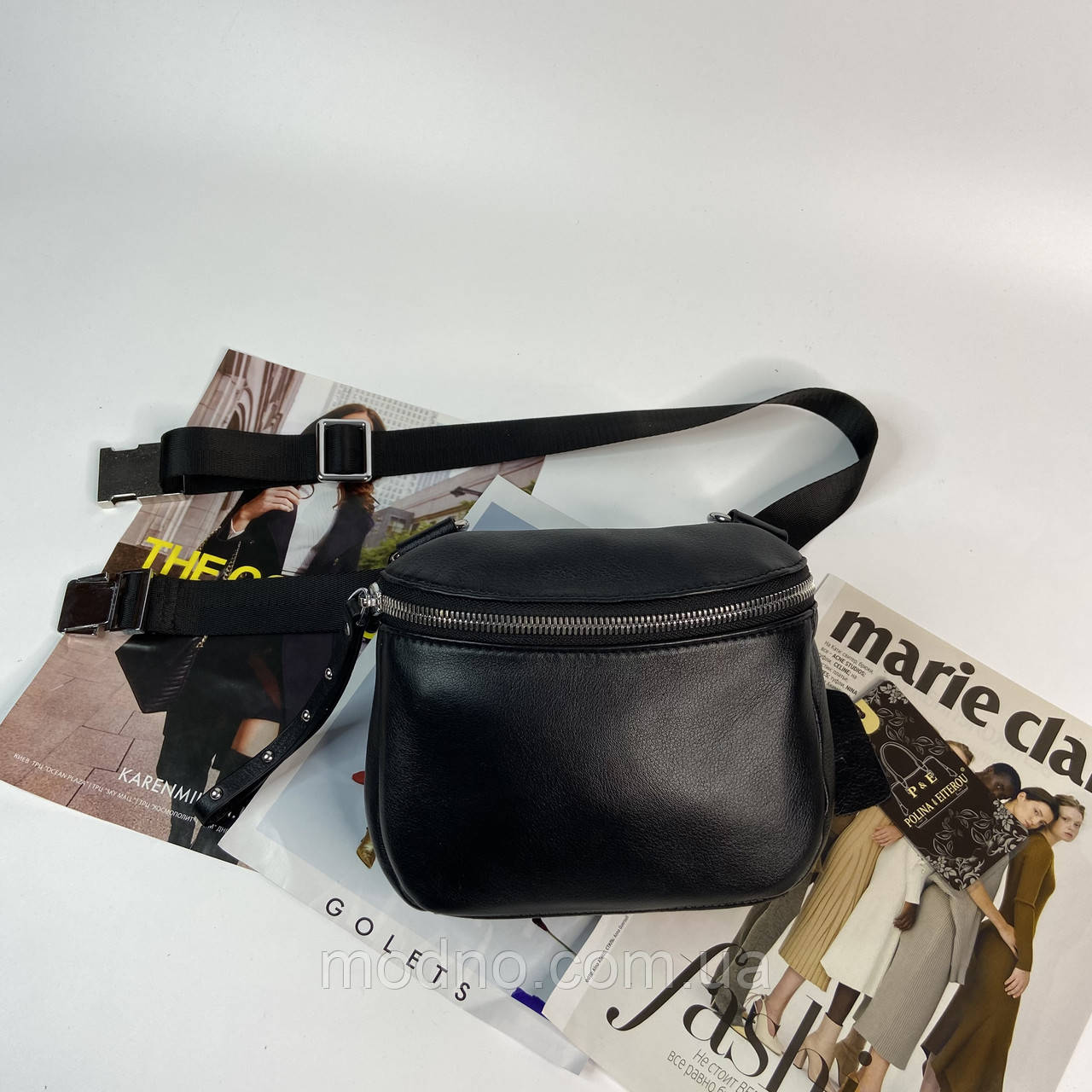 Женская кожаная сумка через плечо и на пояс Polina & Eiterou - фото 5 - id-p1030427355