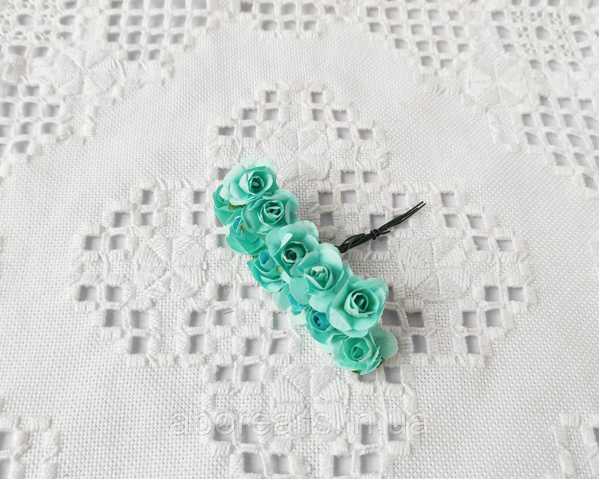 Міні трояндочки паперові Ø 15 мм, 12 шт, фото 1