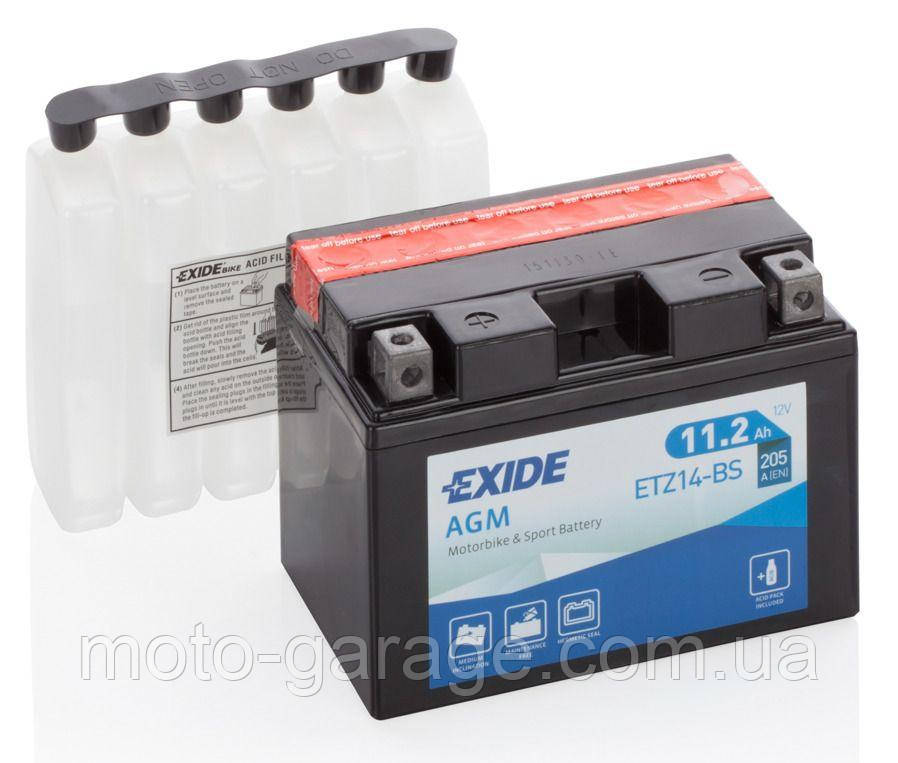 Аккумулятор EXIDE AGM 11,2Ah 205A (ETZ14-BS = YTZ14-BS)