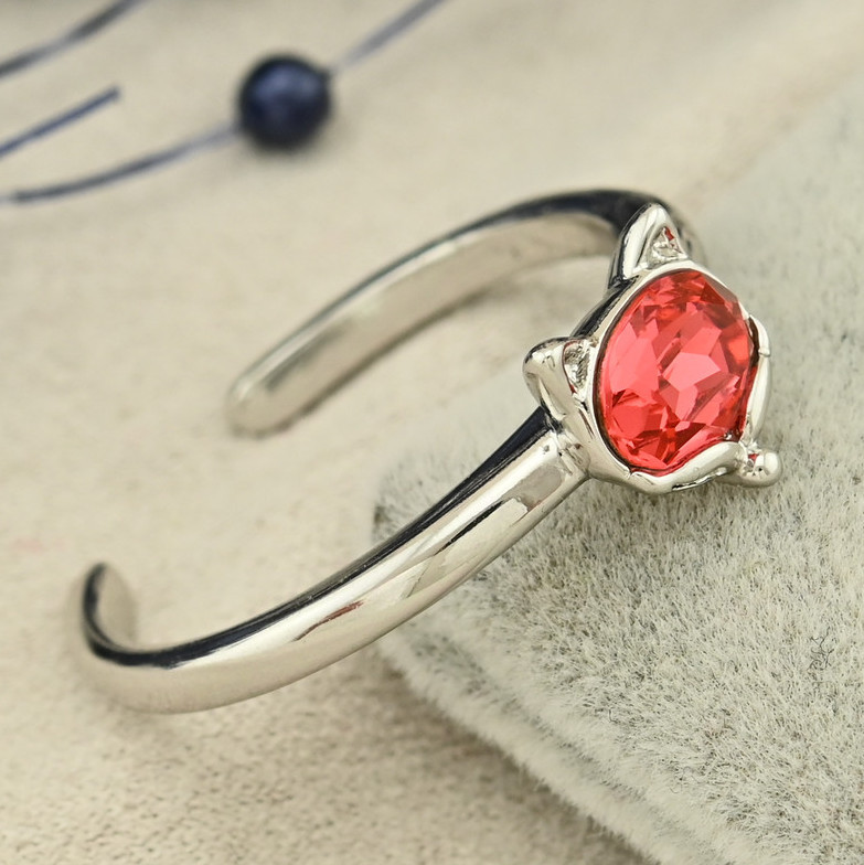 Каблучка Xuping з кристалами Swarovski 83220 розмір регульований 18-19 ширина 7 мм вага 1.5 м фіаніти колір