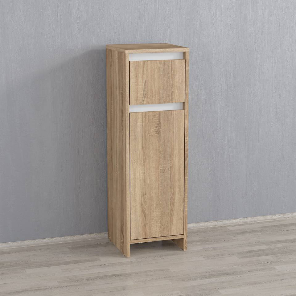 Пенал міні-шафа з ящиком в ванну G00117 Дуб Сонома, фото 1