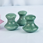 Скребок гуаша грибок Jade Roller Рожевий кварц, фото 3