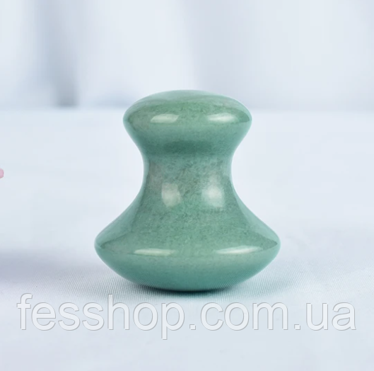 Скребок гуаша грибок Jade Roller Рожевий кварц