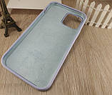 Оригінальний силіконовий чохол Silicone Case для Iphone 12/12 Pro фіалковий, чохол із мікрофіброю айфон 12, фото 2