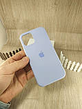 Оригінальний силіконовий чохол Silicone Case для Iphone 12/12 Pro фіалковий, чохол із мікрофіброю айфон 12, фото 4