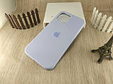 Оригінальний силіконовий чохол Silicone Case для Iphone 12/12 Pro фіалковий, чохол із мікрофіброю айфон 12, фото 5