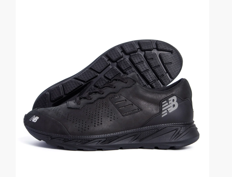 Чоловічі шкіряні кросівки NB Clasic чорні black