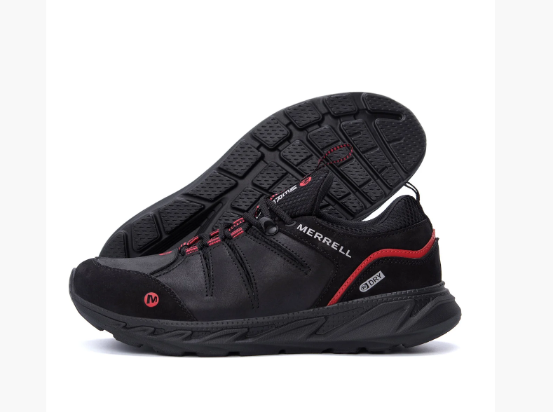 Чоловічі шкіряні кросівки MERRELL black чорні