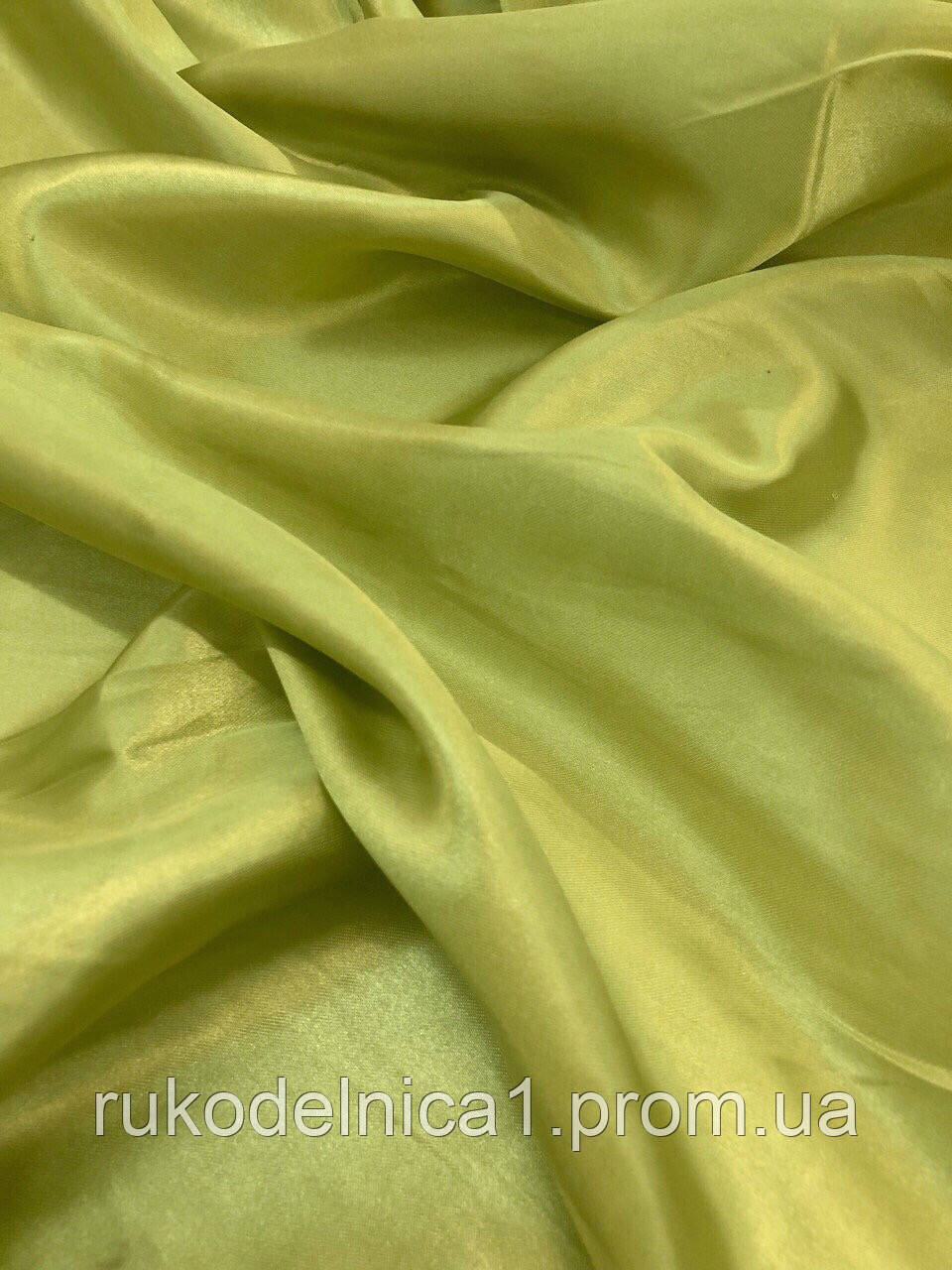 Ткань атлас цвет олива(ш 145 см) для платьев, юбок, блузок, карнавальных костюмов, украшения залов - фото 5 - id-p203605749