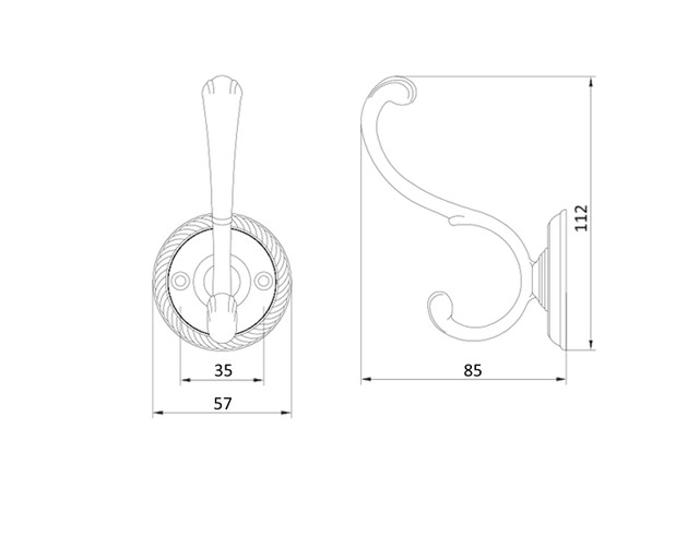 Итальянский мебельный крючок в прихожую