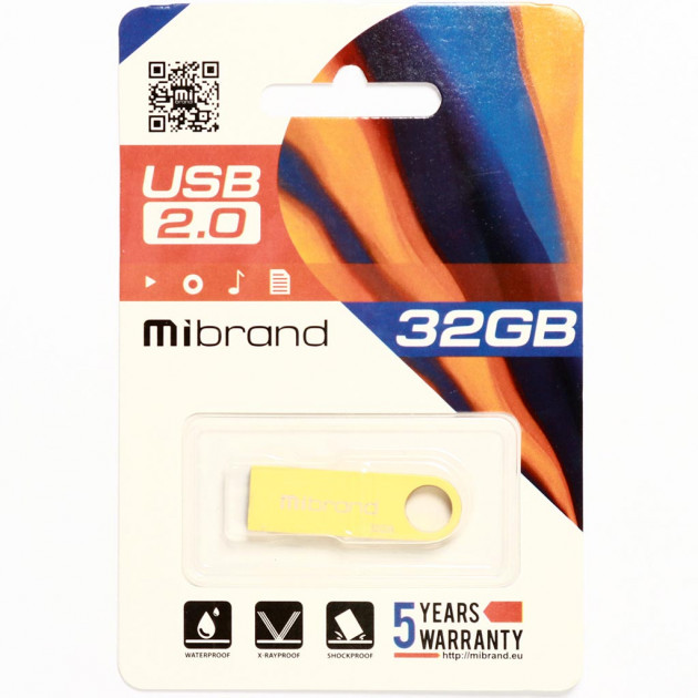 USB флешка Mibrand Puma 32GB Gold (MI2.0/PU32U1G) - фото 2 - id-p1348926092