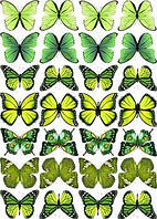Вафельная картинка Бабочки А4 (p0198)