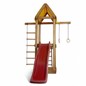 Дитячий спортивний дерев'яний майданчик Babyland-17, розмір 2,4х1,8 х 1,9 м