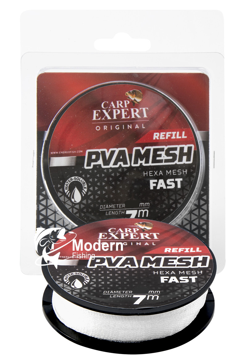 ПВА-сітка7m 35mm на шпулі Carp Expert PVA Refill Hexa Mesh Fast, фото 1