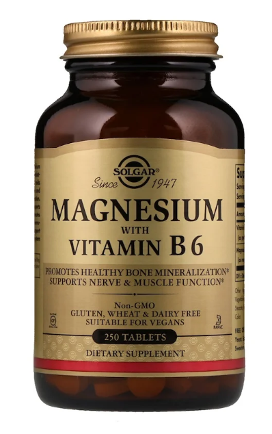 Solgar Magnesium with Vitamin B6 250 tabs