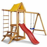 Дитячий спортивний дерев'яний майданчик Babyland-19, розмір 2.4х1.8 х 3.2м