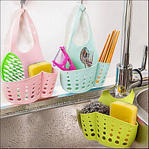 Тримач для кухонних губок SiliconGoods Кошик 15х8х4 см рожевий, фото 4