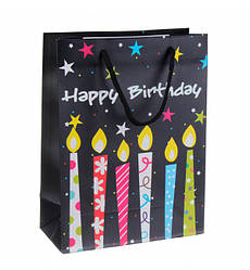 Подарунковий пакет "HB candles", 31*12*40 см, ламінований картон