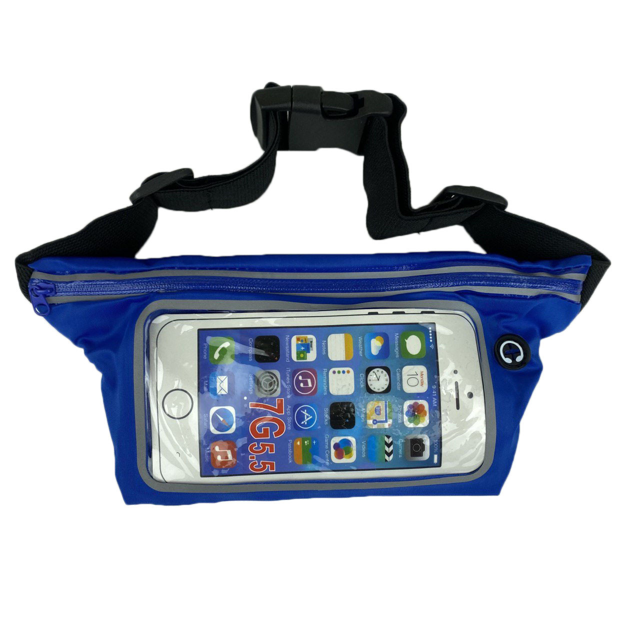 Поясна сумка під смартфон 6.1" вологостійка синя, фото 1