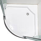 Кутова душова кабіна 100х100 Vivia 101 JK, низький піддон, матове скло, розсувні, фото 4