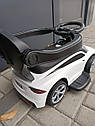 Машинка толокар 2 в 1, Tesla, музичне кермо, багажник, знімна ручка, каталка толокар, фото 5