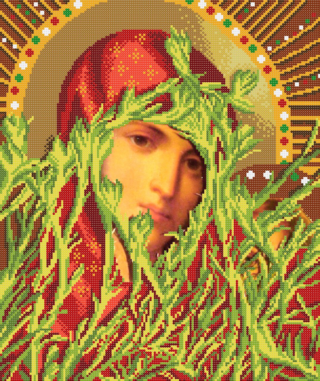 Схема для вишивки бісером Сб-718 Чудотворна Богородиця із с. Кулевча, фото 1