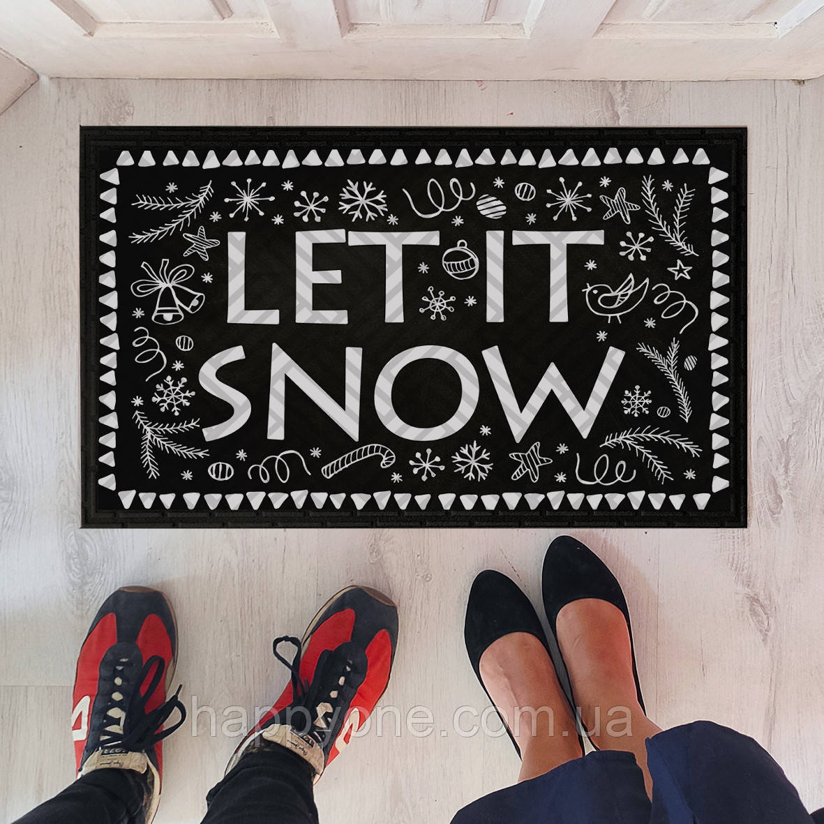 Килимок придверний Let it snow